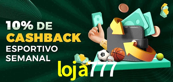 10% de bônus de cashback na loja777